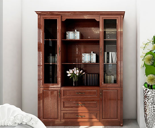 全鋁書柜-03（風格：中式；顏色：金橡）